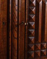 Monumental Carved Oak Paneled Sideboard Manner of Charles Dudouyt, France, 1940's - Lone Fox