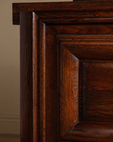 Monumental Carved Oak Paneled Sideboard Manner of Charles Dudouyt, France, 1940's - Lone Fox