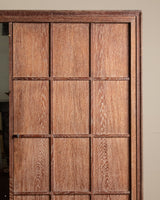 Monumental Cerused Oak Two Door Armoire w/ Mirror, Manner of Jaques Adnet, France, 1940's - Lone Fox