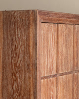 Monumental Cerused Oak Two Door Armoire w/ Mirror, Manner of Jaques Adnet, France, 1940's - Lone Fox