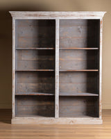 Monumental French Painted Library Bookcase w/ Carved Cornice 1 - Lone Fox