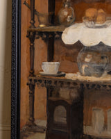 Monumental Still Life Oil on Board by Ricardo Aparicio Reyero, France, 1910 - Lone Fox