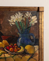 Monumental Still Life with Fruits and Flowers by Georges Wesche, Belgium, 1960's - Lone Fox