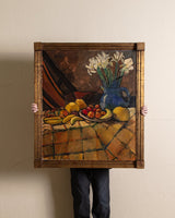 Monumental Still Life with Fruits and Flowers by Georges Wesche, Belgium, 1960's - Lone Fox