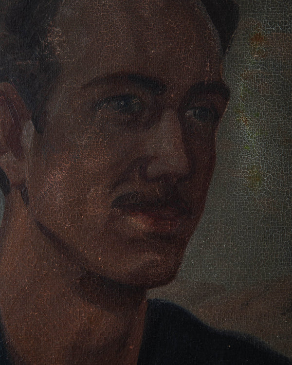 Moody Male Portrait Oil Painting by Weaver - Lone Fox