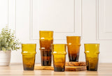 Moroccan Beldi Glassware - Amber - Lone Fox