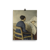 "Mother at her Child’s Bed" Art Print - Lone Fox