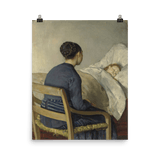 "Mother at her Child’s Bed" Art Print - Lone Fox