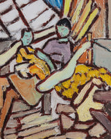 Mother & Child Impressionist Impasto on Beveled Canvas - Lone Fox