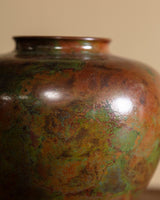 Mottled Patina Bronze Vase, Japan, Early 20th Century - Lone Fox