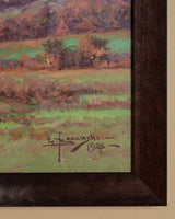 Mountain Landscape Oil Painting by Edward Browaski, American, Signed 1926 - Lone Fox
