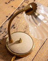 Murano Glass & Brass Desk Lamp attributed to Ercole Barovier, France, 1940's - Lone Fox