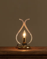 Murano Glass Leaf Table Lamp, Manner of Barovier & Toso, Italy, 1950s - Lone Fox