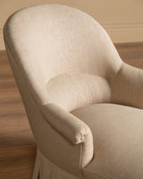 Napoleon III Chaise Longue in Ecru Linen, France, 19th Century - Lone Fox
