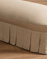 Napoleon III Chaise Longue in Ecru Linen, France, 19th Century - Lone Fox