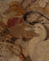 Needlepoint Swan and Duckling Fire Screen, English, Late 19th Century - Lone Fox
