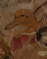 Needlepoint Swan and Duckling Fire Screen, English, Late 19th Century - Lone Fox