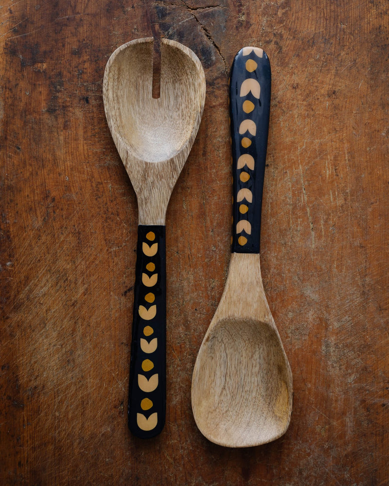 Neomy Hand Painted Salad Servers - Lone Fox