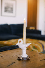 Nordic Swan Candlestick Holder | Cream - Lone Fox