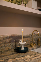 Nordic Swan Candlestick Holder | Cream - Lone Fox