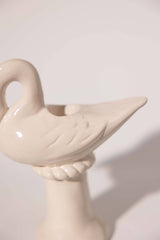 Nordic Swan Candlestick Holder | Cream - Lone Fox
