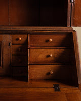 Northern European Arched Oak Secretary Cabinet, 19th Century - Lone Fox