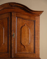 Northern European Arched Oak Secretary Cabinet, 19th Century - Lone Fox