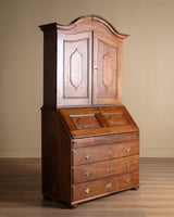Northern European Arched Oak Secretary Cabinet, 19th Century - Lone Fox