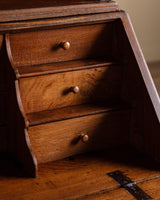 Northern European Arched Oak Secretary Cabinet, 19th Century - Lone Fox
