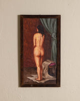 Nude Woman with Stool Oil Painting, Italy, 1960's - Lone Fox