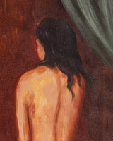 Nude Woman with Stool Oil Painting, Italy, 1960's - Lone Fox