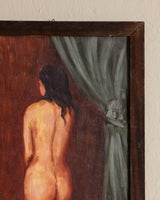 Nude Woman with Stool Oil Painting, Italy, 1960's - Lone Fox