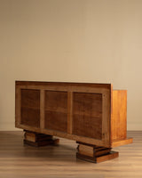 Oak Architectural Sideboard by Francisque Chaleyssin, France 1945 - Lone Fox