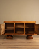 Oak Architectural Sideboard by Francisque Chaleyssin, France 1945 - Lone Fox