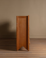 Oak Bar Cabinet w/ Tiled Surface by Guillerme and Chambron, France, 1965 - Lone Fox