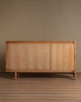 Oak Bar Cabinet w/ Tiled Surface by Guillerme and Chambron, France, 1965 - Lone Fox