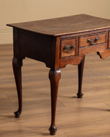 Oak Dressing Table w/ Cabriole Legs, England, Early 18th Century - Lone Fox