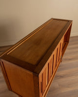 Oak Fall Front Bar Cabinet by Guillerme and Chambron, France, 1970's - Lone Fox
