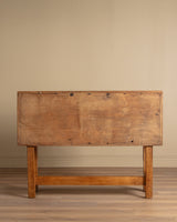 Oak Fall Front Bar Cabinet by Guillerme and Chambron, France, 1970's - Lone Fox