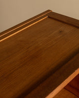 Oak Fall Front Bar Cabinet by Guillerme and Chambron, France, 1970's - Lone Fox