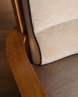 Oak High Back Armchairs, Manner of Jacques Adnet, France, 1940's (2 available) - Lone Fox