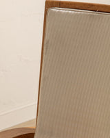 Oak High Back Armchairs, Manner of Jacques Adnet, France, 1940's (2 available) - Lone Fox