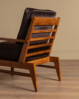 Oak & Ponyhair Armchair by Rene Gabriel, France, 1945 - Lone Fox