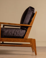 Oak & Ponyhair Armchair by Rene Gabriel, France, 1945 - Lone Fox