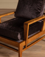 Oak & Ponyhair Armchair by Rene Gabriel, France, 1945 - Lone Fox