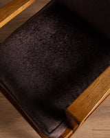 Oak & Ponyhair Armchair by Rene Gabriel, France, 1945 - Lone Fox