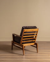 Oak & Ponyhair Armchair by Rene Gabriel, France, 1945 - Lone Fox