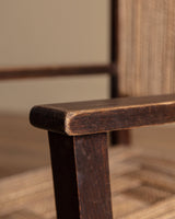 Oak & Rope Armchairs Manner of Francis Jourdain, 1940's (2 Available) - Lone Fox