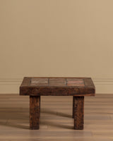 Oak & Tile Coffee Table, France, 1950's - Lone Fox