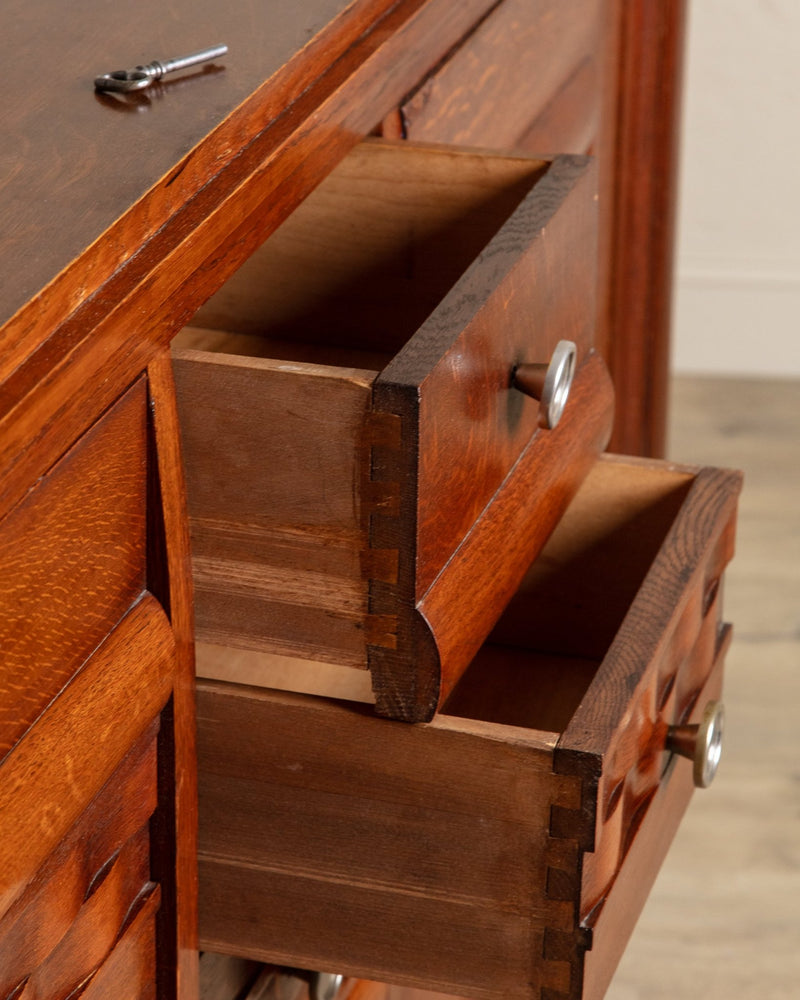 Oak Wave Front Sideboard Manner of Charles Dudouyt, France, 1940's - Lone Fox